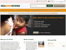Tablet Screenshot of indiagivingnetwork.org